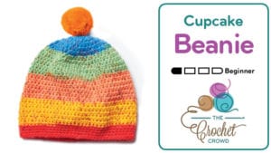 Crochet Cupcake Beanie Hat