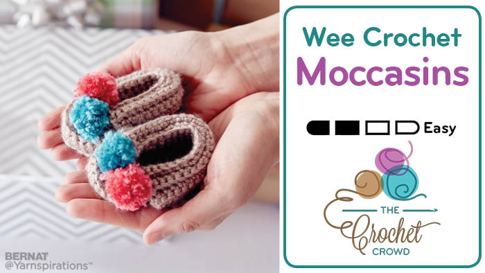 Crochet Baby Booties Moccasins Pattern + Tutorial