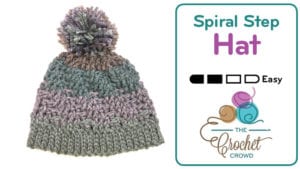 Crochet Spiral Step Hat