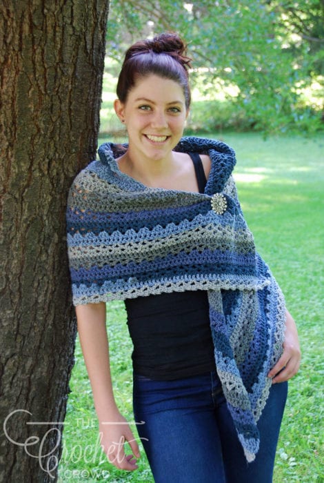 Crochet Nightberry Shawl by Jeanne Steinhilber