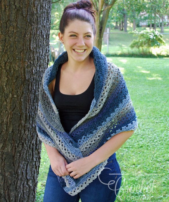 Free Caron 2-Piece Crochet Shawl Pattern