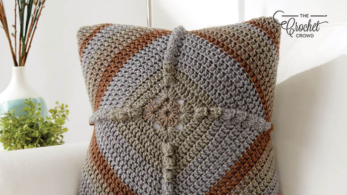 Crochet Granny Puff Pillow