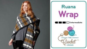 Crochet Plaid Ruana Wrap