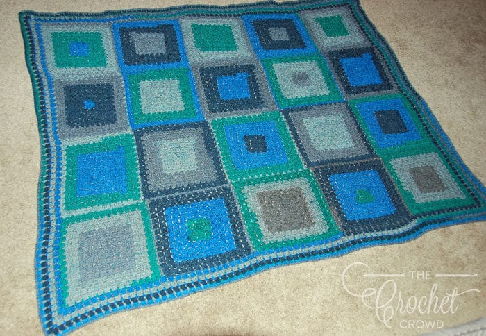 Crochet Big Blocks Modern Granny Afghan by Jeanne Steinhilber