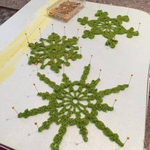 Stiffening Up Crochet Snowflakes