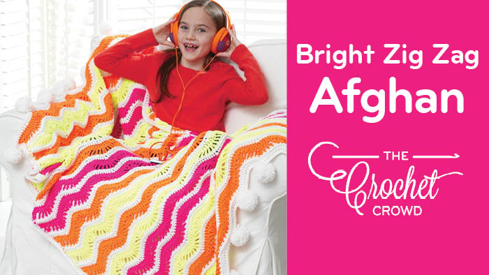 Crochet Bright Zig Zag Afghan