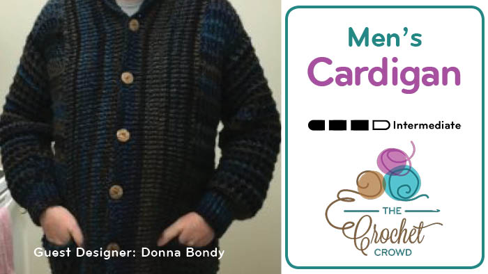 Crochet Men's Cardigan