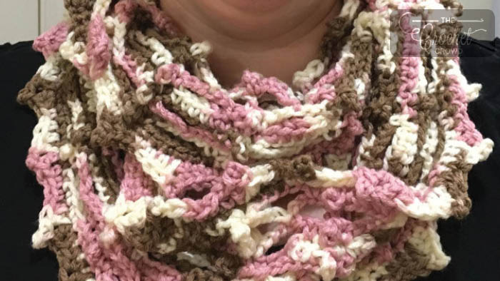 Crochet Neapolitan Ripple Scarf by Donna Bondy