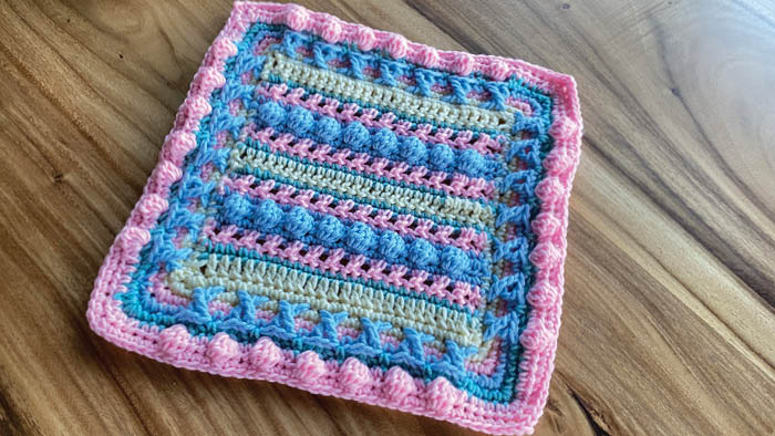 blue crochet baby blanket