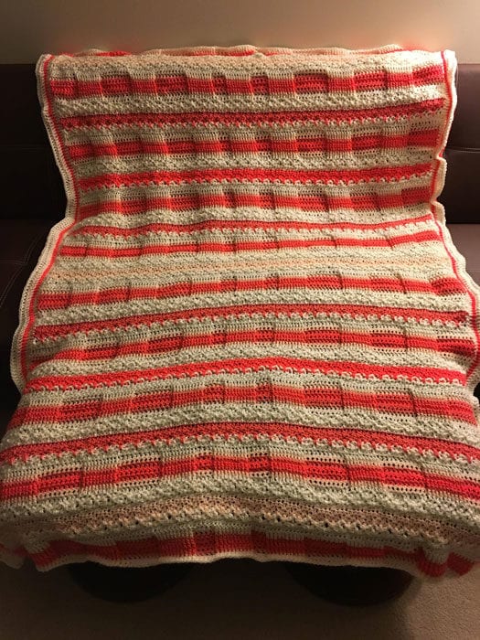 Crochet Ridges & Ruffles Blanket by Donna Bondy