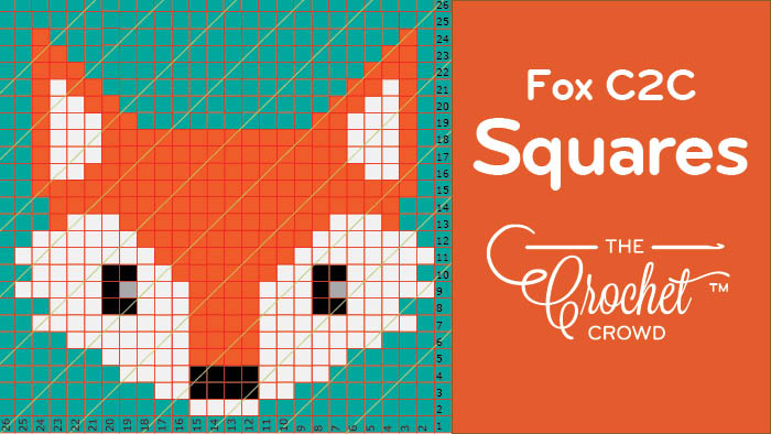 Crochet Fox C2C Squares