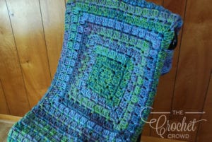 Crochet Marled Modern Granny Afghan by Jeanne Steinhilber