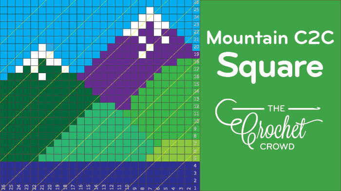 Crochet C2C Mountains Square