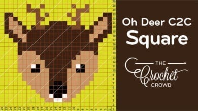 Crochet C2C Deer Square | The Crochet Crowd