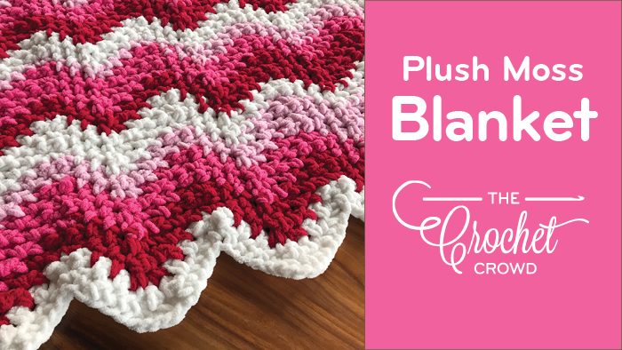 Crochet Plush Moss Blanket