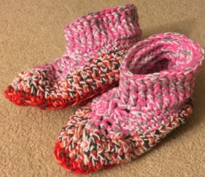 Crochet Scrappy Slippers by Donna Bondy