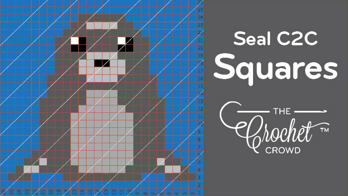Crochet Seal C2C Squares