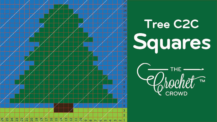 Crochet Tree C2C Squares