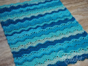 Crochet Gentle Waves Baby Blanket by Jeanne Steinhilber