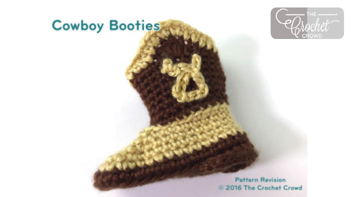 Crochet Baby Cowboy Booties Pattern + Tutorial