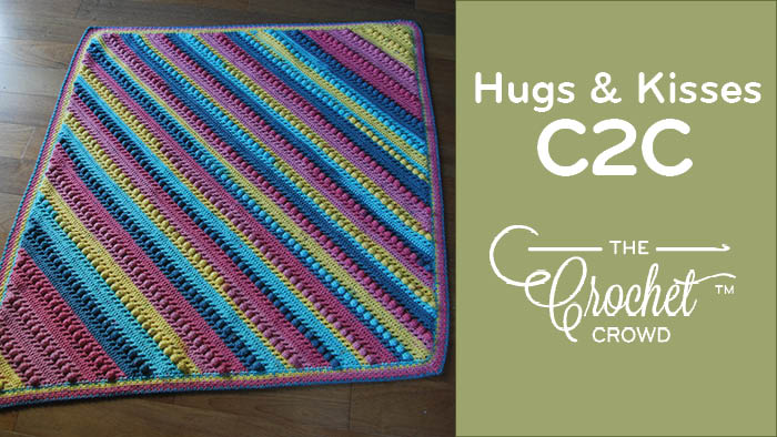 Crochet C2C Hugs & Kisses Blanket Pattern