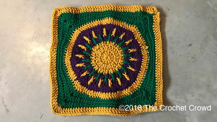 Crochet Celebration Square Close Up