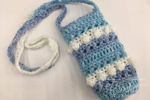 Crochet Hugs & Kisses Water Bottle Holder by Jeanne Steinhilber