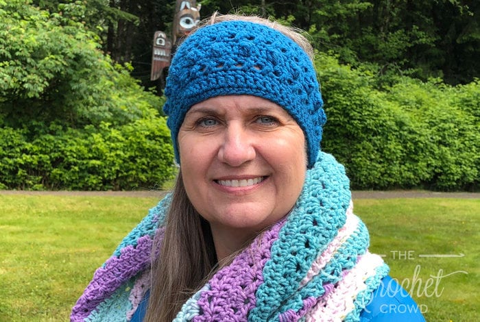 Crochet Hugs Kisses Headband Earwarmer by Jeanne Steinhilber