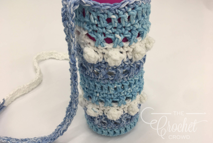 Crochet Hugs & Kisses Water Bottle Holder by Jeanne Steinhilber