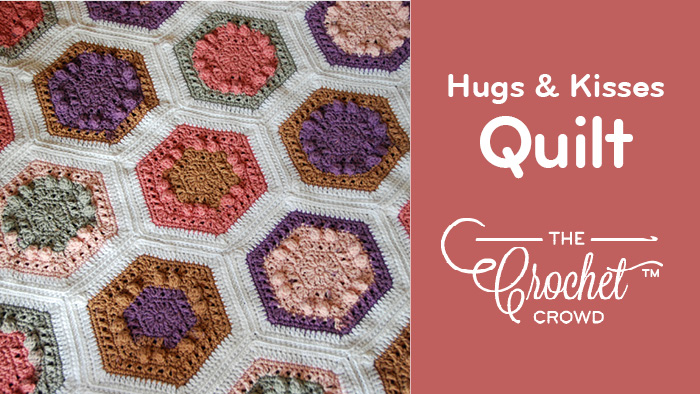 Crochet Hugs & Kisses Hexagon Quilt by Jeanne Steinhilber