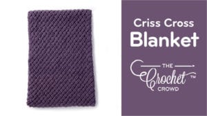Criss Cross Blanket with Bernat Alize Blanket EZ