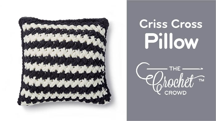 Criss Cross Pillow with Bernat Alize Blanket EZ