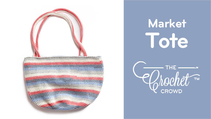 Crochet Market Tote Bag with Caron Cotton Cakes