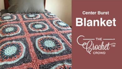 Crochet Center Burst Afghan Pattern + Tutorial | The Crochet Crowd