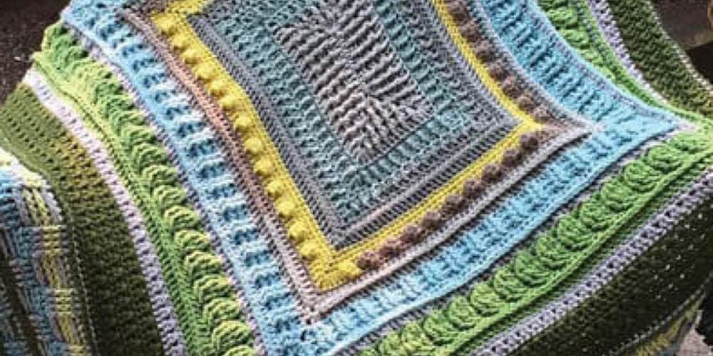 Crochet Study of Texture Rectangle Blanket