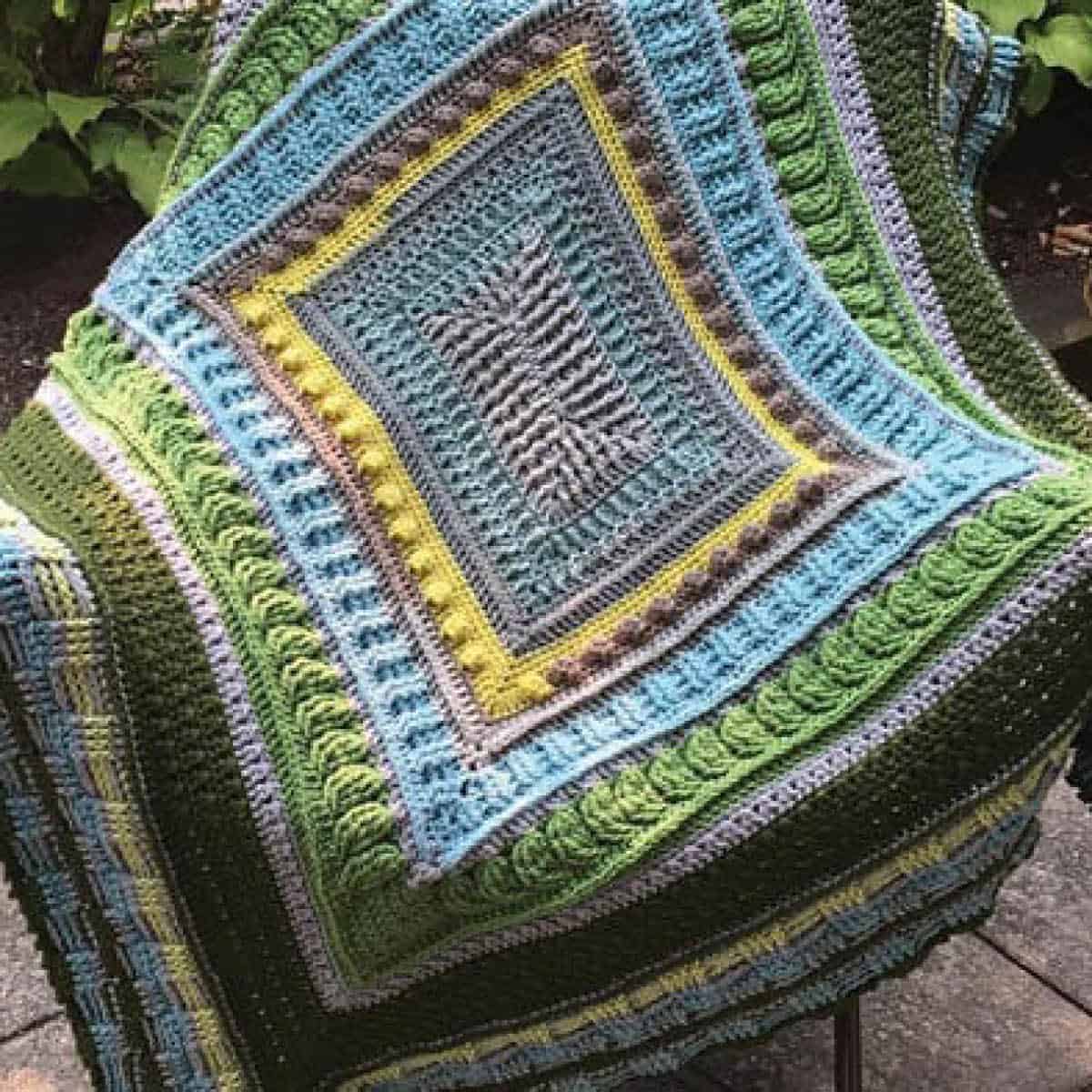 Crochet Study of Texture Rectangle Blanket