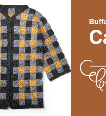 Crochet Buffalo Plaid Cardigan