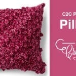 Crochet C2C Popcorn Pillow