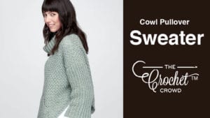 Crochet Cowl Pull Over Sweater