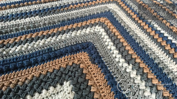 Crochet Beans and Bobbles Mitered Blanket