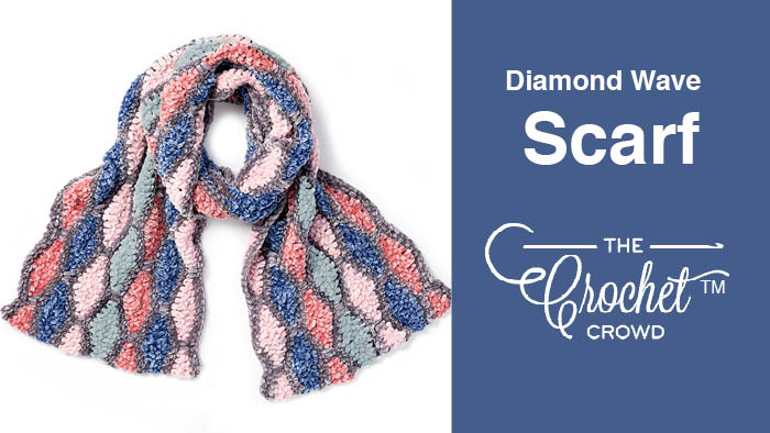 Crochet Diamond Wave Scarf