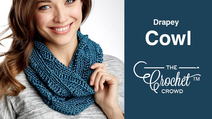 Easy Patons Drapey Crochet Cowl 