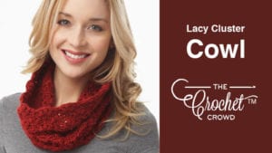 Crochet Lacy Cluster Cowl