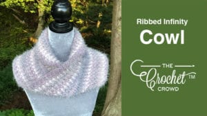 Crochet Caron Latte Cakes Ribbed Infinity Cowl