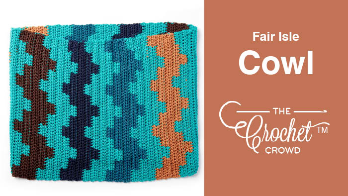 Crochet Fair Isle Cowl