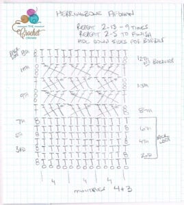 Crochet Herringbone Stitch Afghan Diagram
