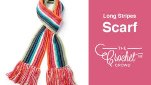 Crochet Long Stripes Scarf