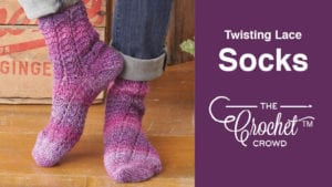 Crochet Twisting Lace Socks