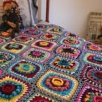 Crochet Boho Ornament Afghan Face Down 2