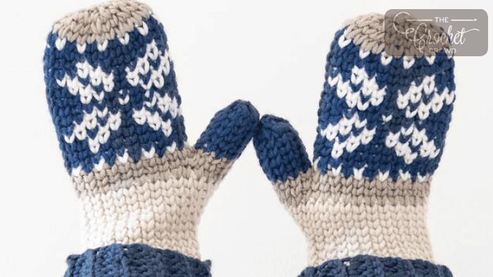 Crochet Fair Isle Mittens